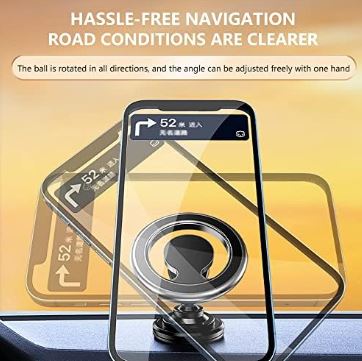 360° Magnetic Car Phone Holder – Strong Grip, Full Rotation