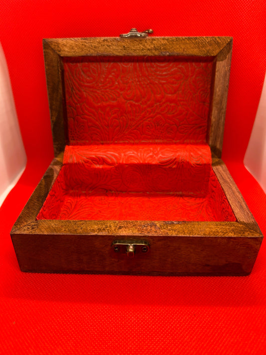 Wooden jewelry box (Handcrafted)