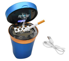 Mini Car Ashtray – Smokeless Portable Ash Holder with Lid