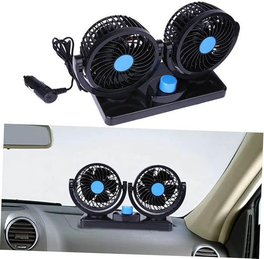 Portable Car Fan – 360° Cooling Airflow for Backseat Comfort