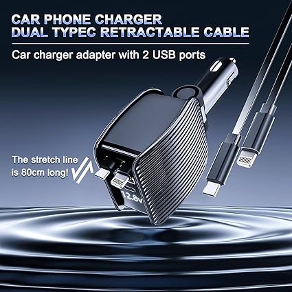 Retractable Car Charger – Fast Charging Cable for All Devices