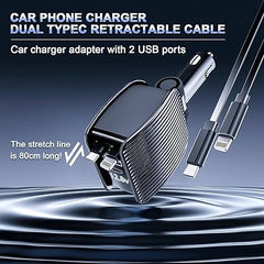 Retractable Car Charger – Fast Charging Cable for All Devices