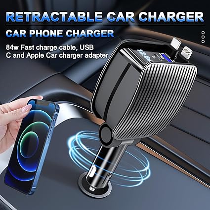 Retractable Car Charger – Fast Charging Cable for All Devices