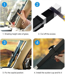 Retractable Car Sun Shade – UV Protection for Windshield & Windows