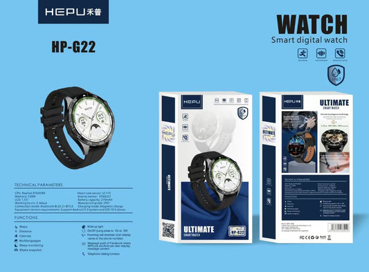 Smart Watch G22 with Fitness Tracker, Notifications, and Heart Monitor