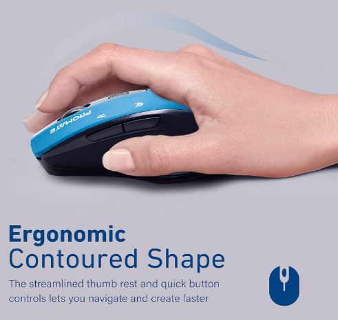 Wireless Ergonomic Mouse 2.4G with Silent Click and Comfort Grip
